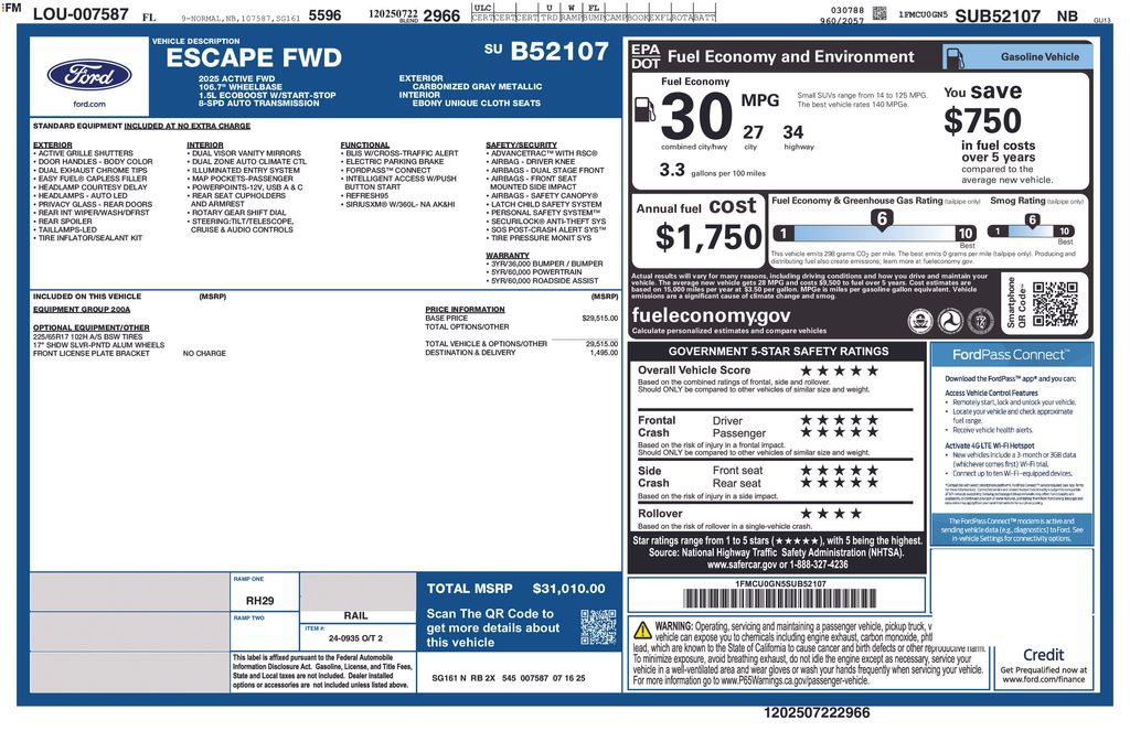 2025 Ford Escape Active 200A