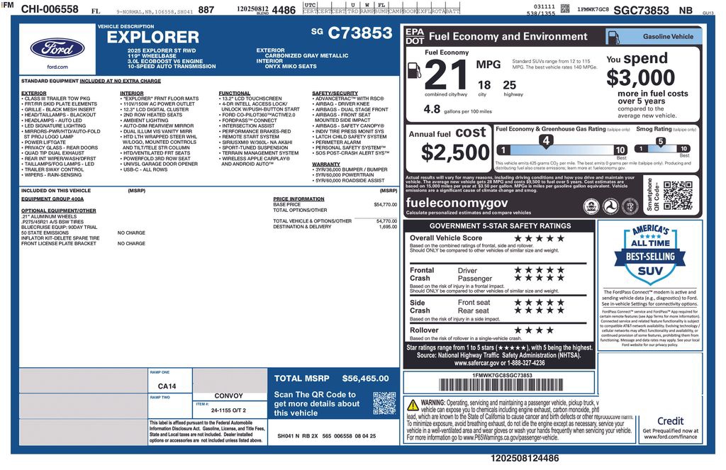 2025 Ford Explorer ST 400A
