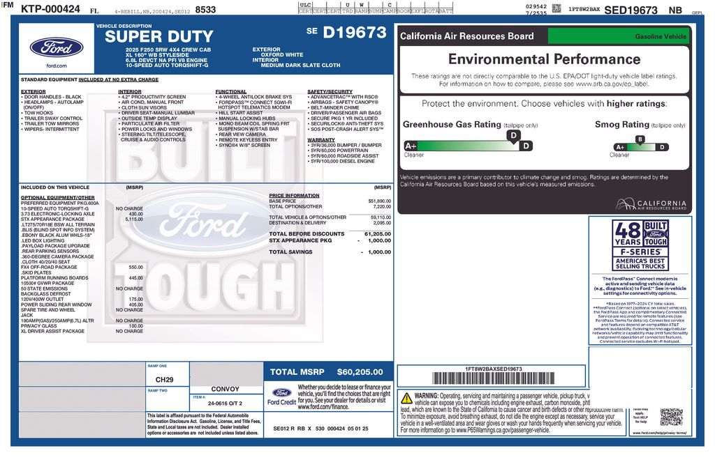 2025 Ford F-250SD STX 600A