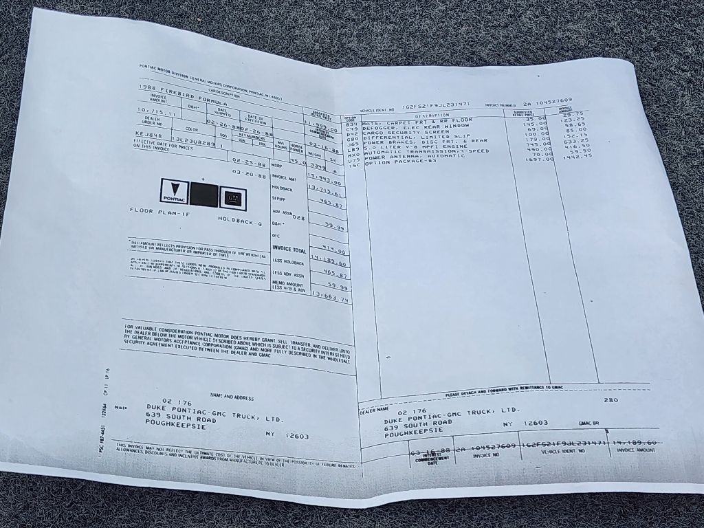 1988 Pontiac Firebird Formula 35