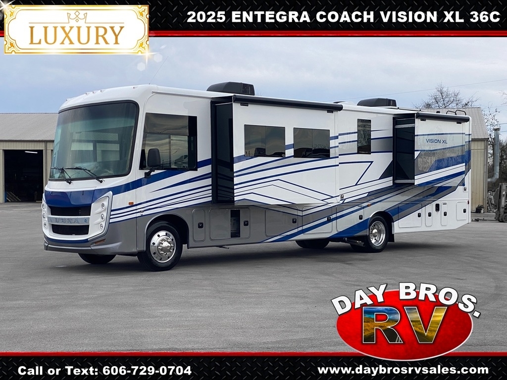 25 Entegra Coach Vision XL 36C Class A RV Gas Motorhome Camper Full Wall Slide