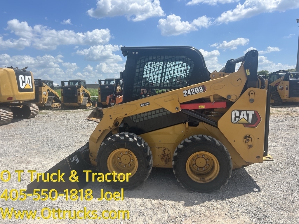 2021 Caterpillar 242D3 2 Speed Skid Steer Loader 74Hp 7200Lb Joystick