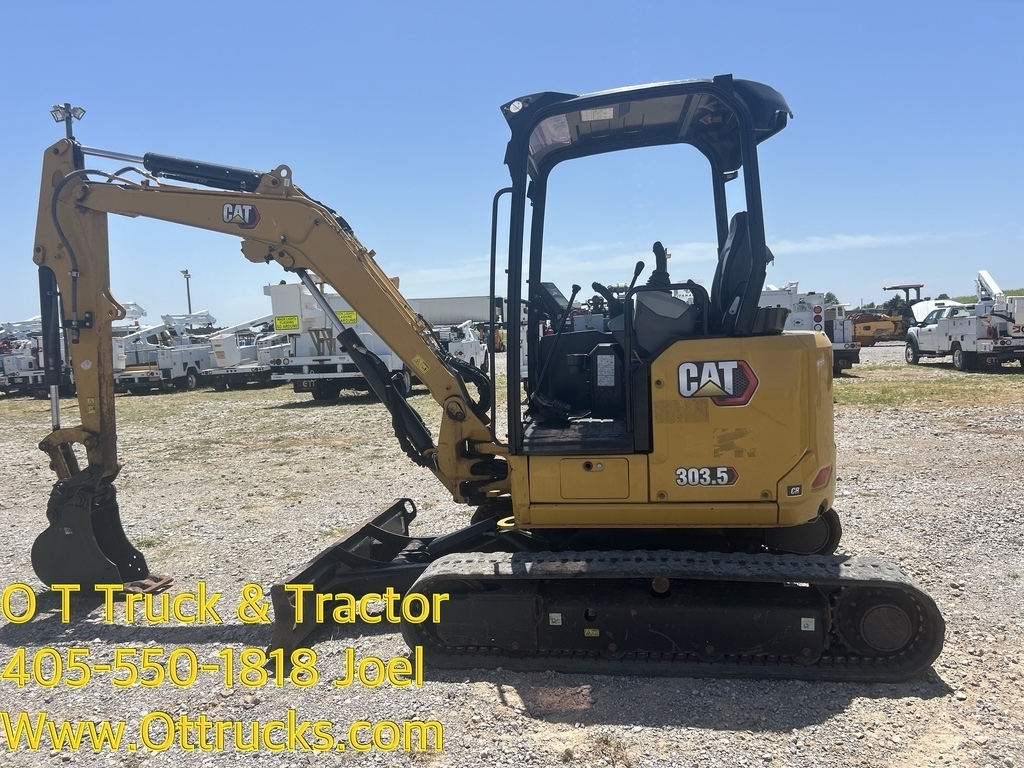 2021 Caterpillar 303.5 CR Mini Ex Tracked Excavator 41Hp 10.5Ft Dig Joystick