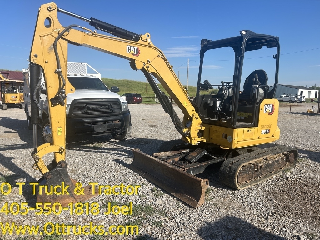 2021 Caterpillar 303.5 CR Mini Ex Tracked Excavator 41Hp 10.5Ft Dig Joystick