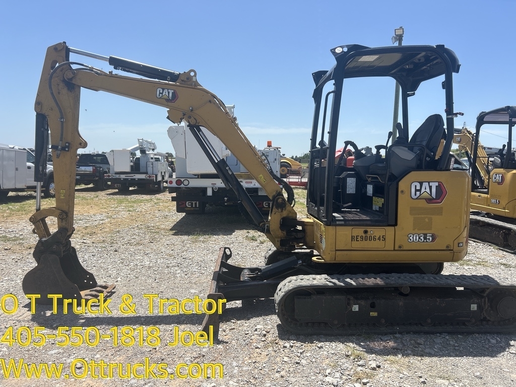 2022 Caterpillar 303.5 CR Mini Ex Tracked Excavator 41Hp 10.5Ft Dig Joystick
