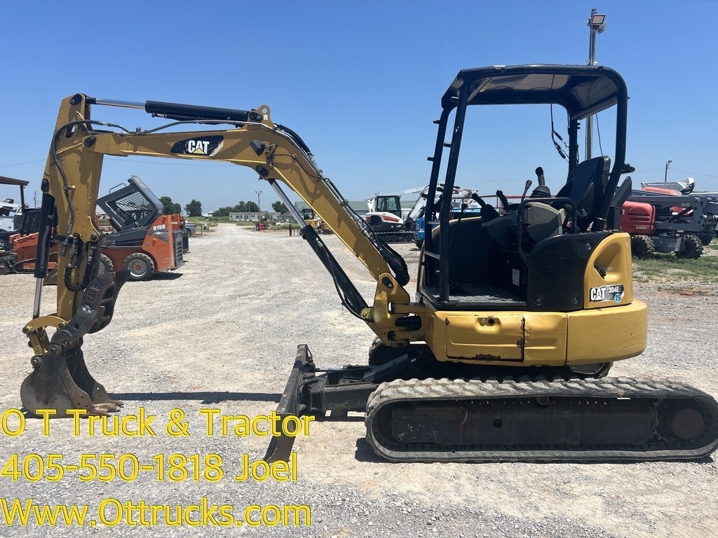 2017 Caterpillar 304 E2 CR Mini Ex Excavator Track Hoe 41Hp Joystick Open Cab