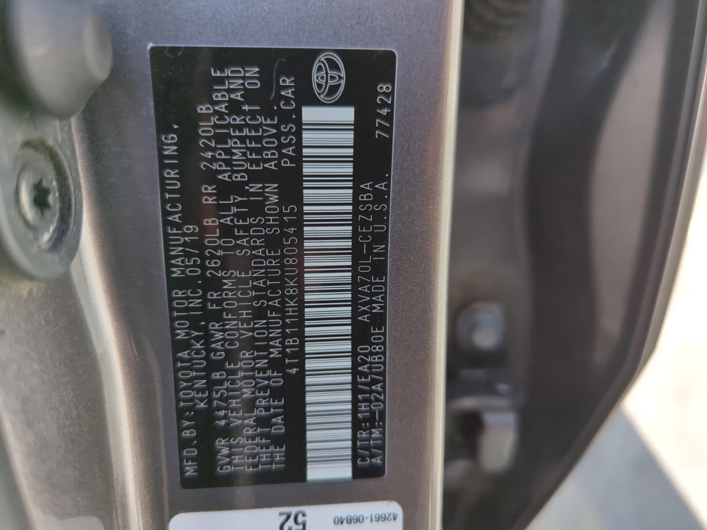 2019 Toyota Camry LE photo