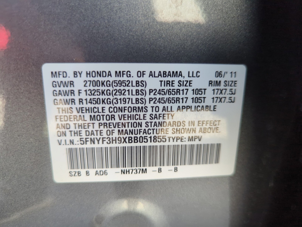 2011 Honda Pilot Touring photo