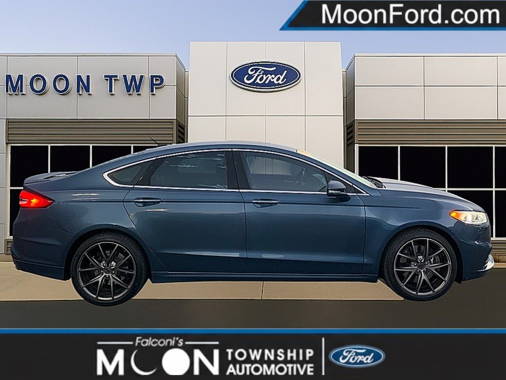 Blue 2018 Ford Fusion Sedan All-Wheel Drive 6-Speed Automatic